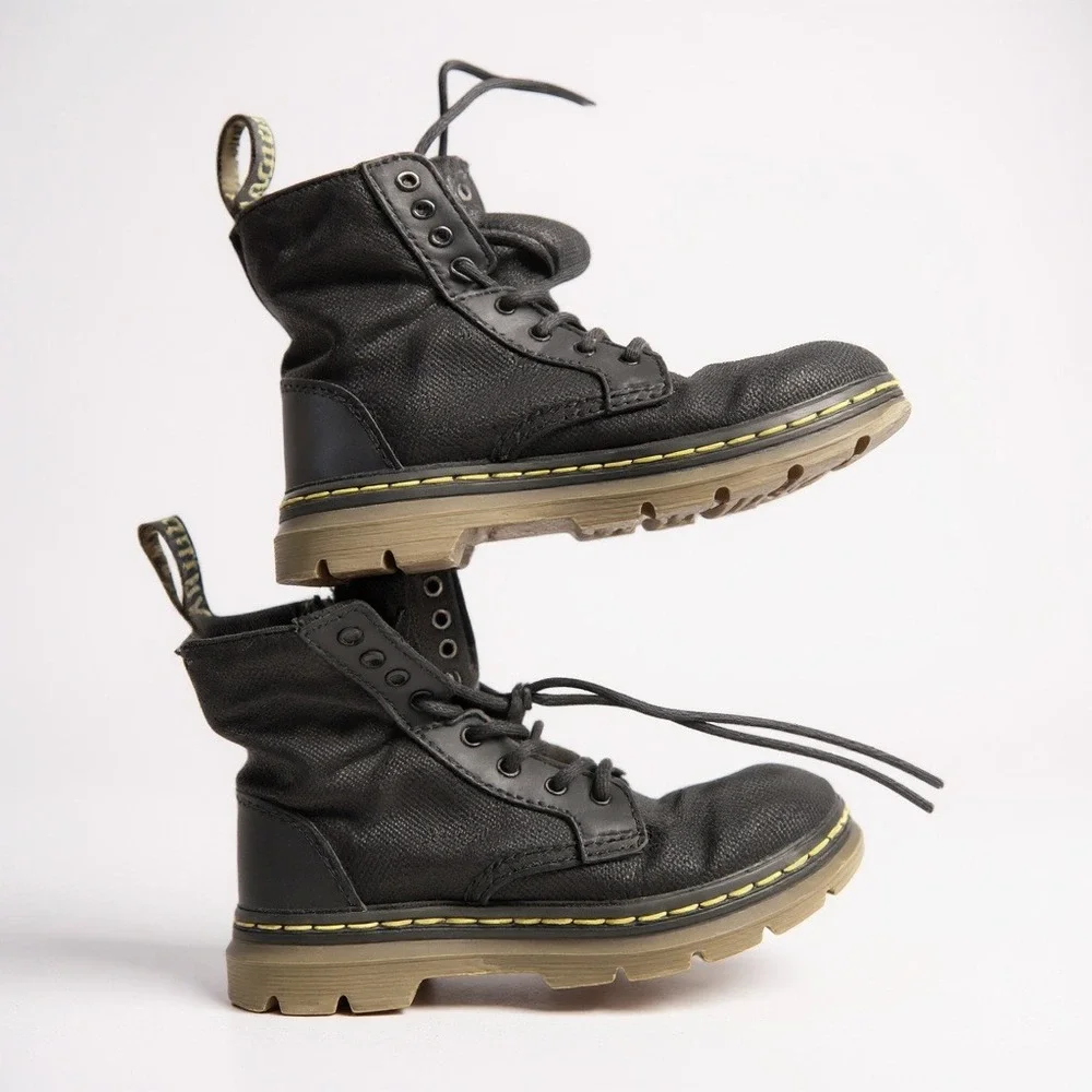 Dr. Martens Combs II‎ Kids Black Combat Boots Size 11 UK / 12 US